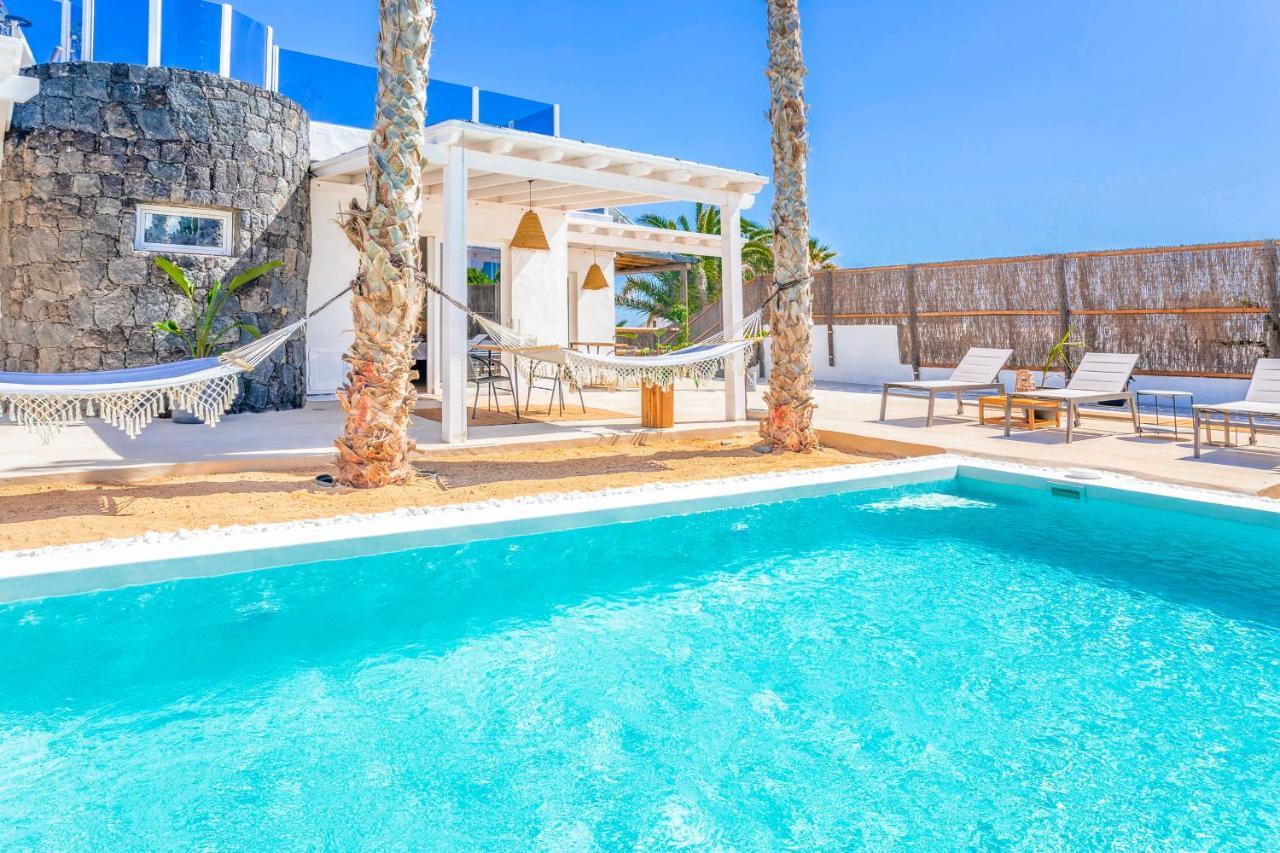 Boutique Beach Villa By Lanzarote Retreats - Private Pool - 1 Min Walk To Sea Pool 查德尔帕罗奥 外观 照片